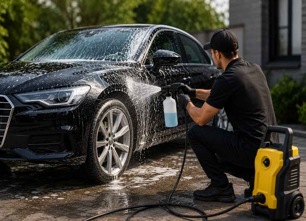 طراحی اپلیکیشن خدمات کارواش سیار روی تلفن همراه با رابط کاربری مدرن